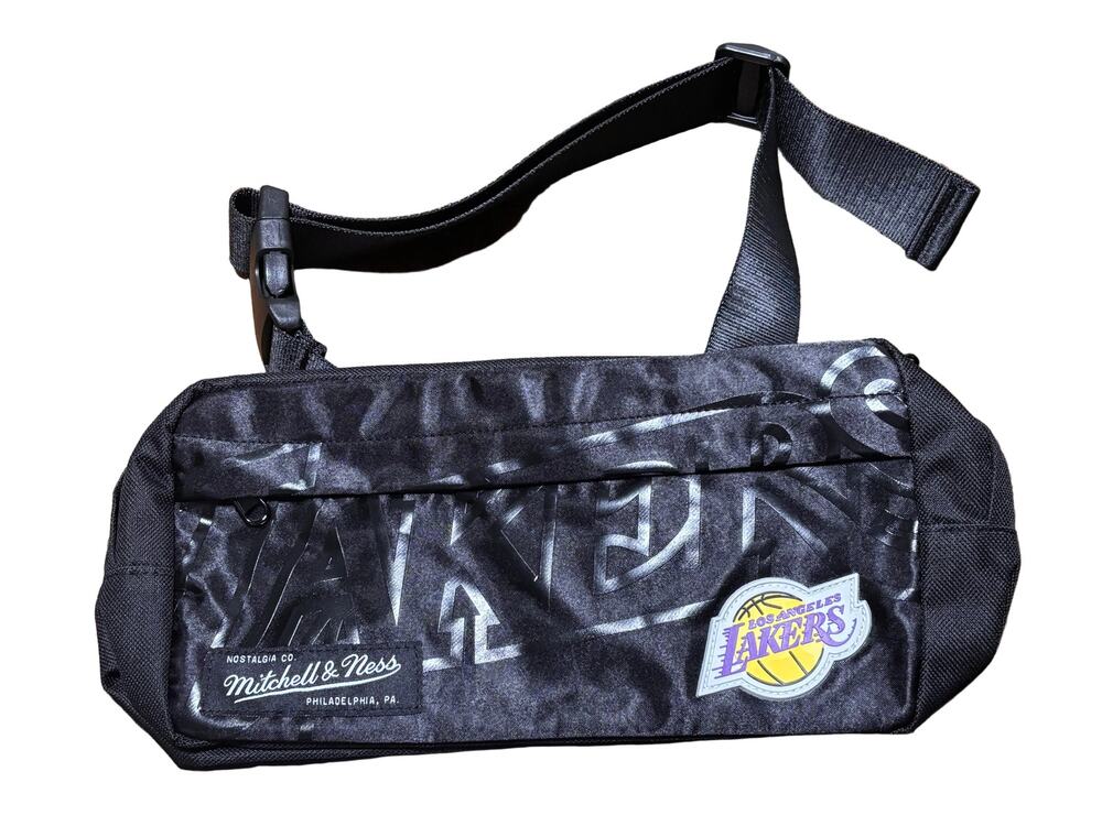 Los Angeles LA Lakers Mitchell & Ness Nba Retro Hardwood Classic Bag Black New